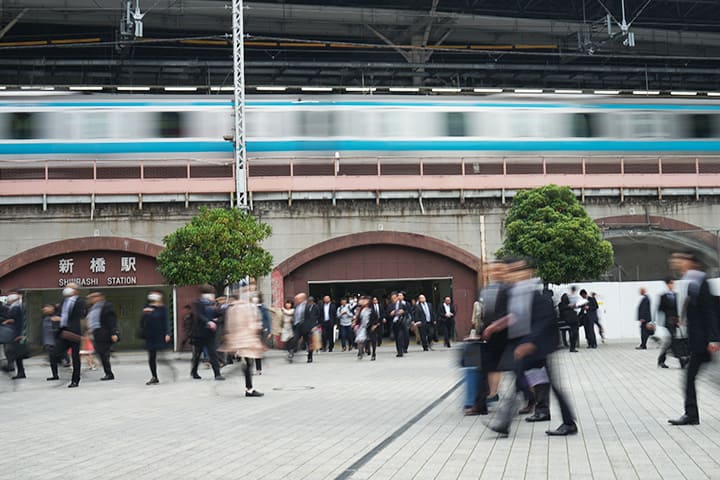 Shinbashi station square rotary