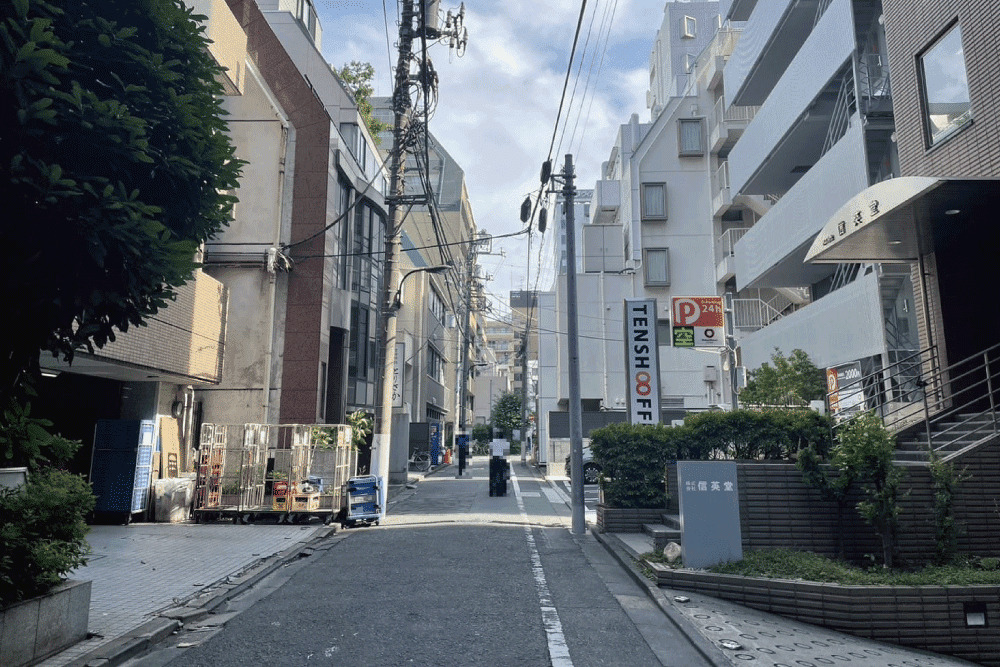 Alley in front of Tensho Office Shinjuku 3-chome