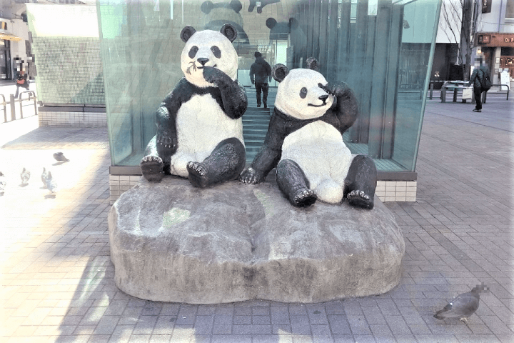 Panda Plaza in front of Okachimachi Station