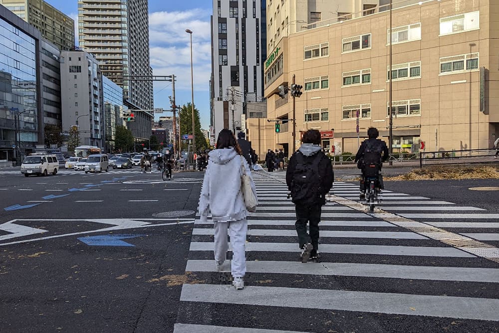Bunkyo Kumin Center and pedestrian crossing