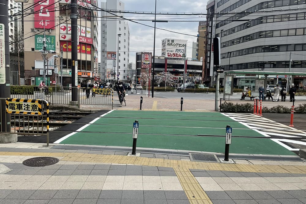 Tokyo Sakura Tram tracks