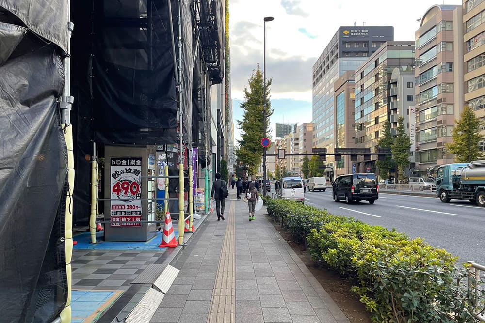 Sidewalks on Daiichi Keihin