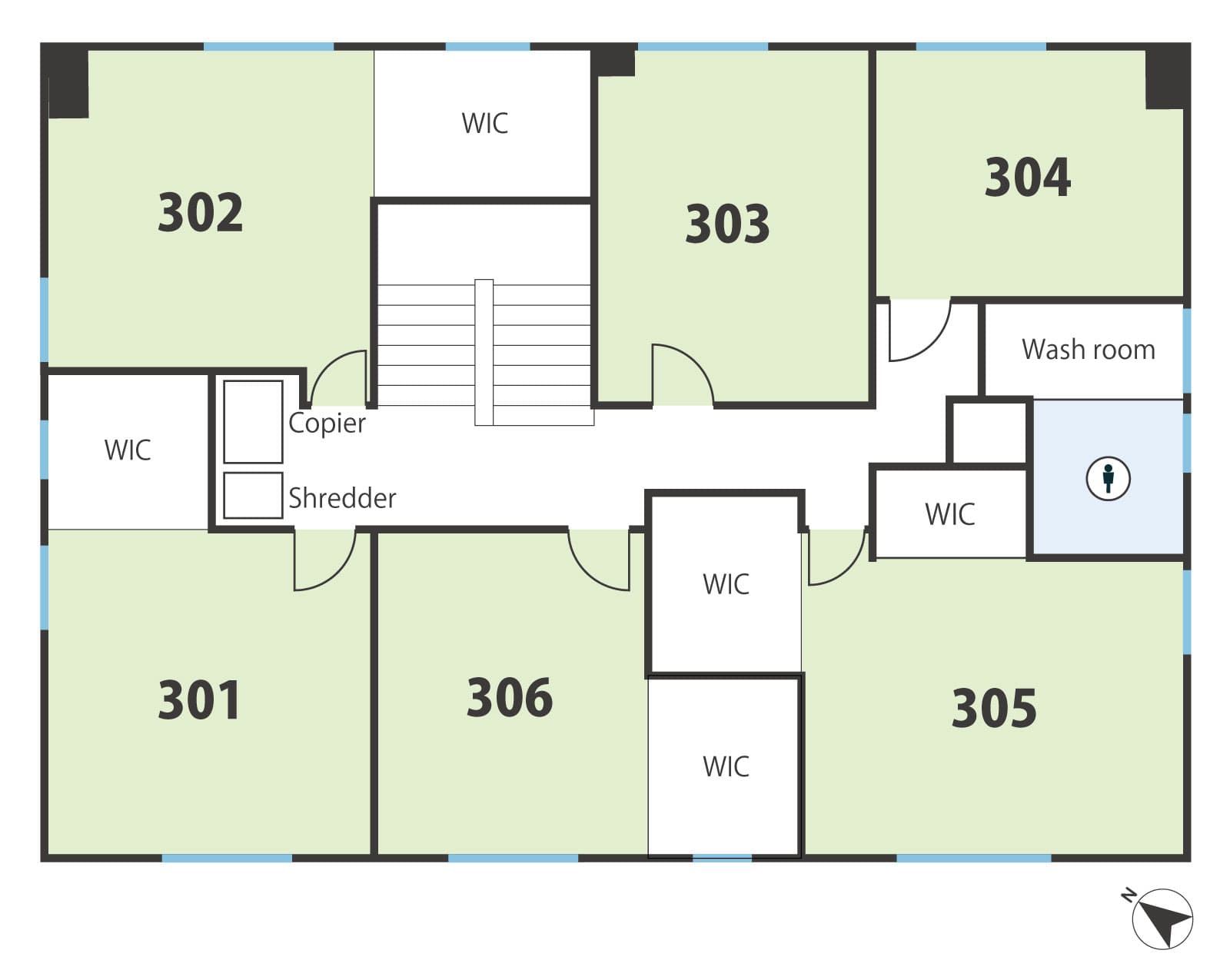 Serviced Office in Shinjuku is Tensho office (3rd floor plan)