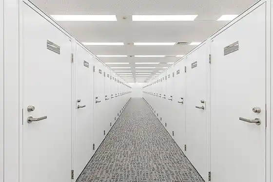 Brightly lit corridor