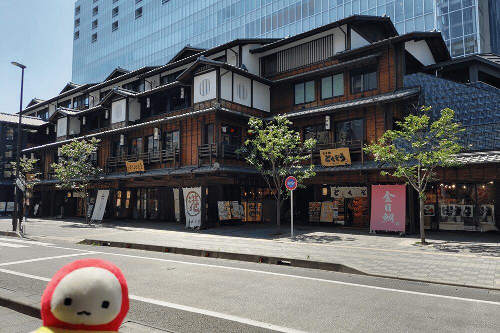 ミナカ小田原の外観とてんしょうくんぬい