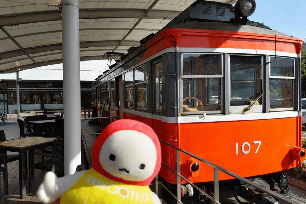 箱根登山鉄道のモハ1形107号車とてんしょうくんぬい