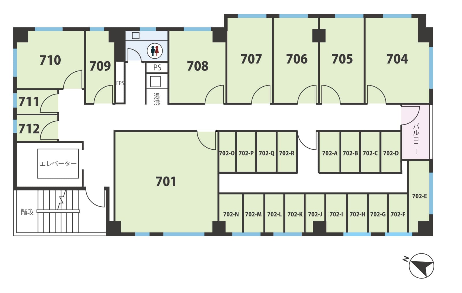 フロア図面7Fー天翔オフィス赤坂