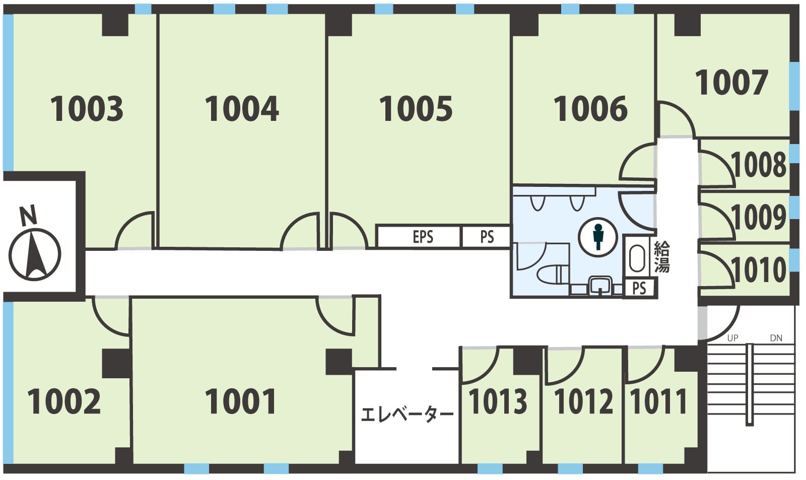 10Fフロア図面ー天翔オフィス上野末広町